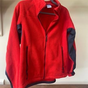 Red fleece- Columbia interchange jacket